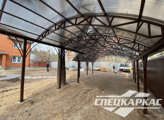 Навес из поликарбоната для автомобилей с измененной геометрией №39 - фото 1355