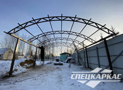 Навес для автомобиля арочного типа №57 - фото 1522