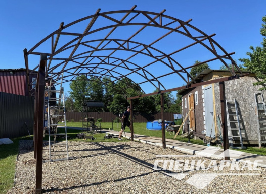 Навес для автомобиля из поликарбоната №20 - фото 1159