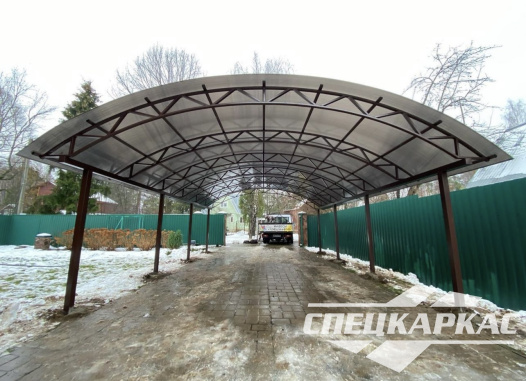 Металлический навес с поликарбонатом №61 - фото 1568