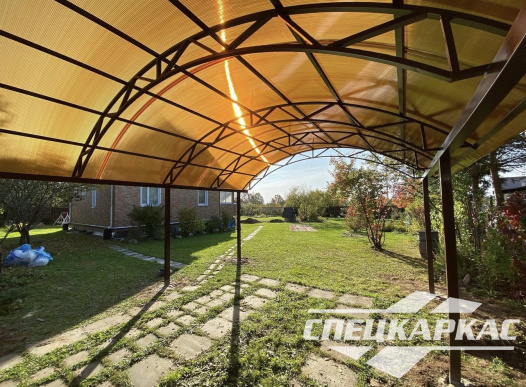 Навес для авто из поликарбоната №84 - фото 1799